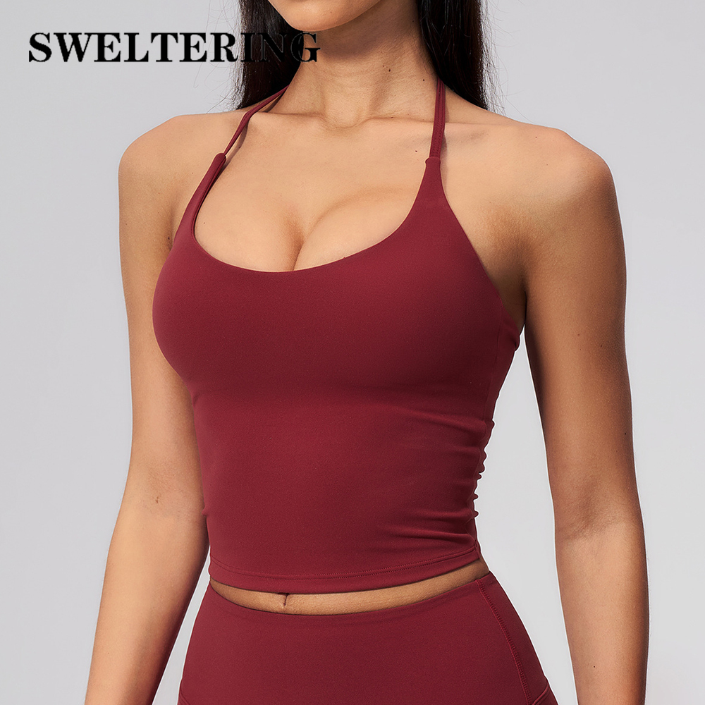 Suspender Tank Top - Halter Shockproof Yoga Tank Top Women's