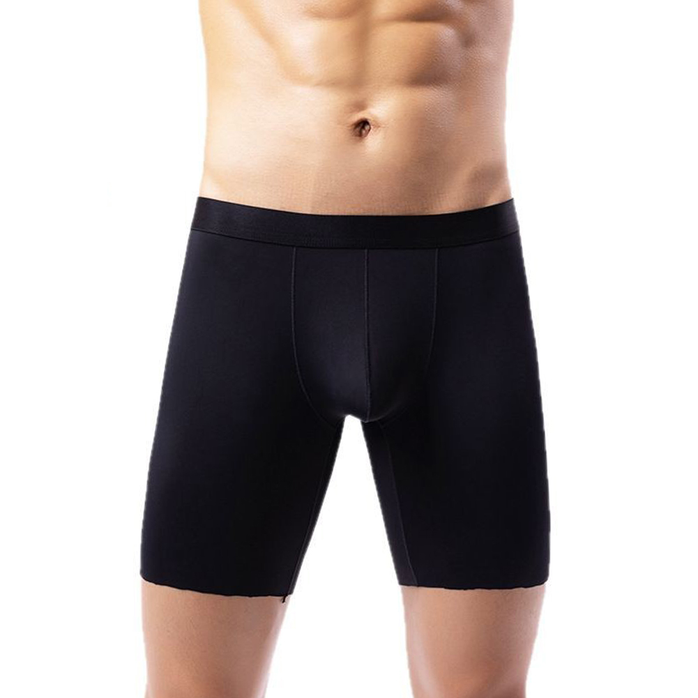 Men Ice Silk Long Leg Shorts B - Long Leg Trunk Men ulasan dan harga