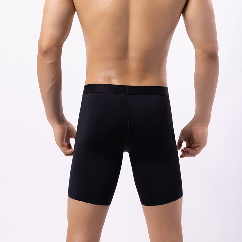 Men Ice Silk Long Leg Shorts B - Long Leg Trunk Men ulasan dan harga