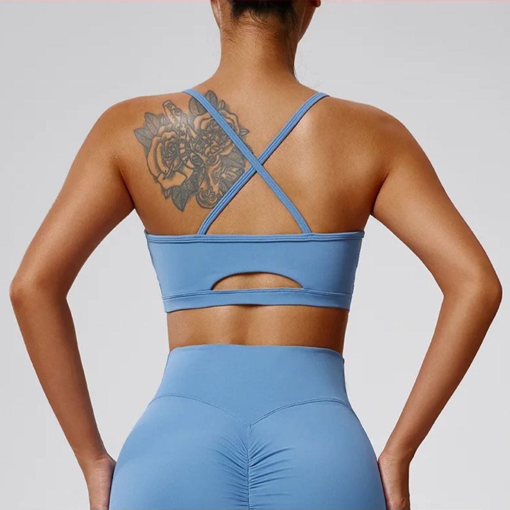 Sexy Cross Back Sports Bra Wom - Quick Dry Underwear ulasan dan harga