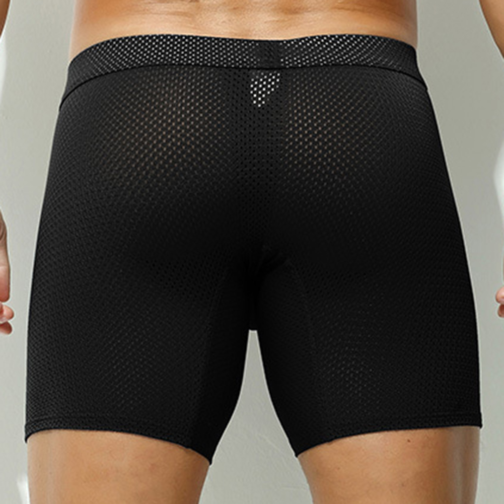 Sexy Lingerie Mens Mesh Underw - Long Leg Trunk Men ulasan dan harga