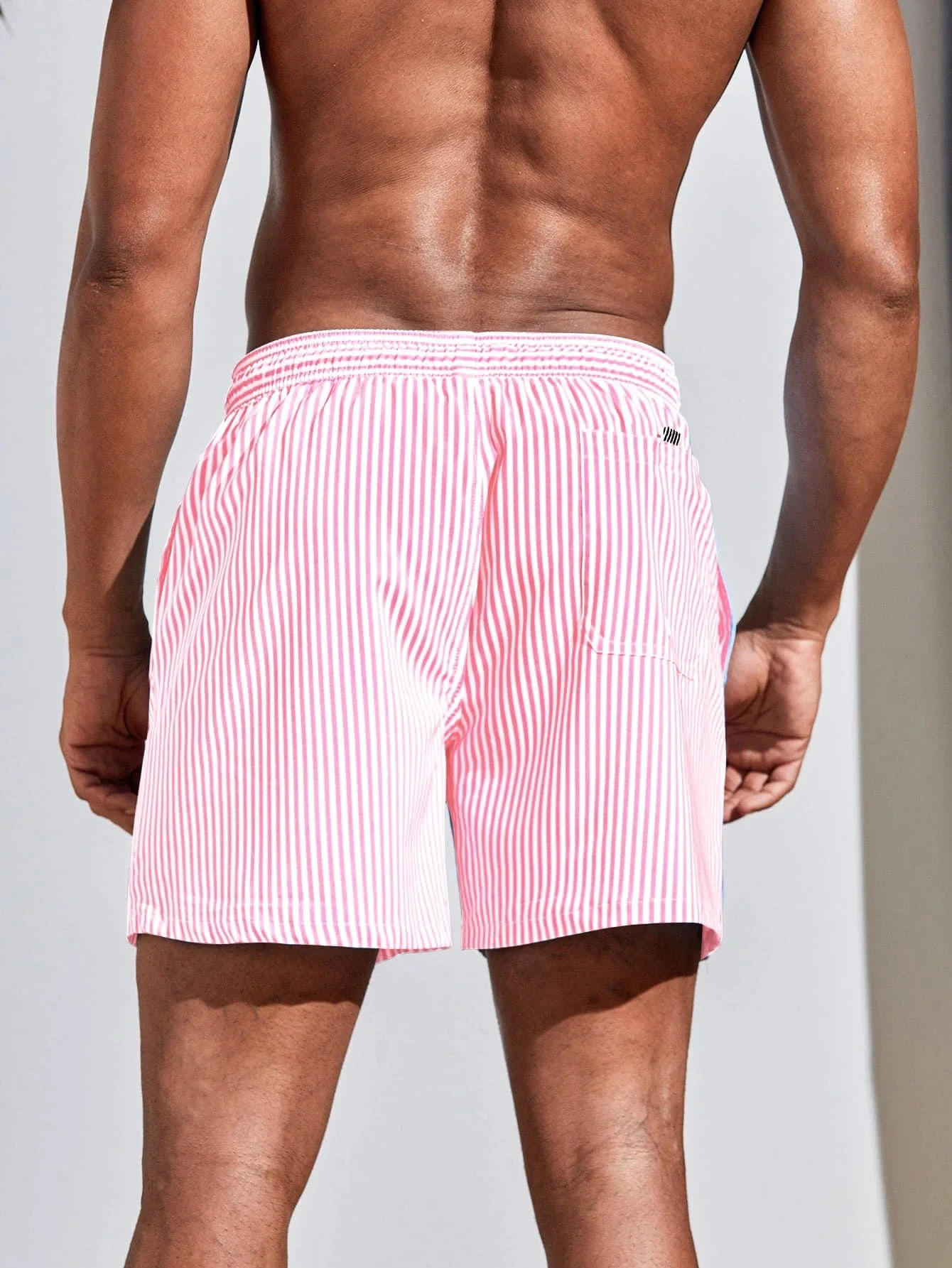 Men Vertical Striped Drawstrin - Bamboo Fiber Trunk ulasan dan harga