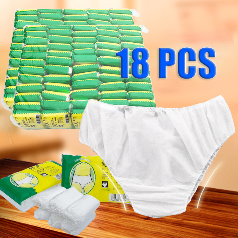 18Pcs/Set Unisex Disposable No - Multi Pack Underwear ulasan dan harga