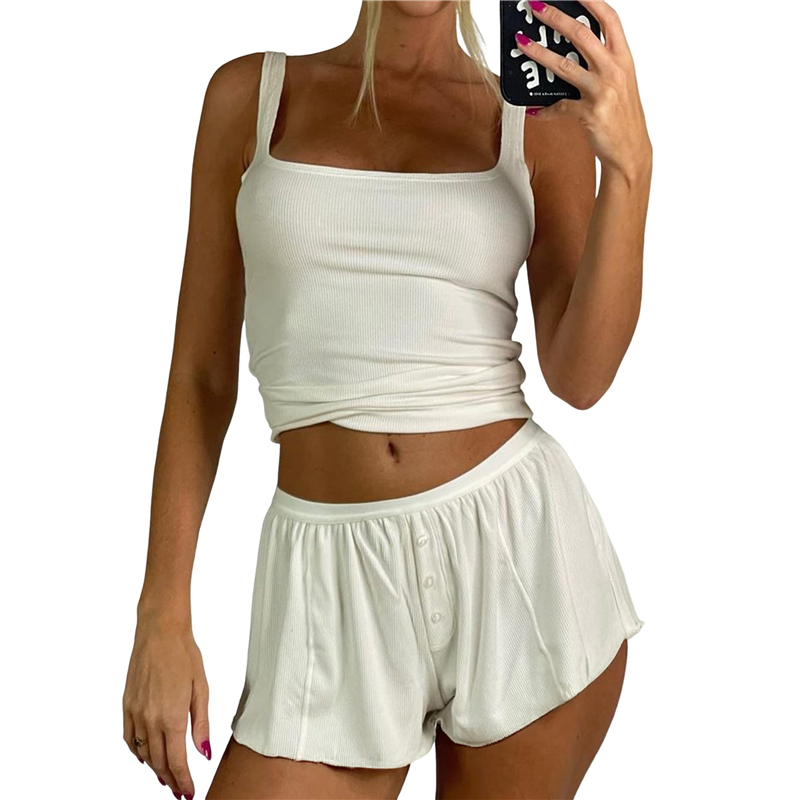 FX-Women Summer Lounge Set Rib - Tank Top Ribbed ulasan dan harga