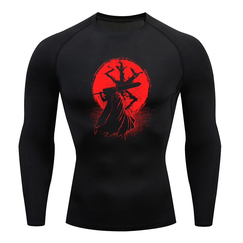 Sportswear for Men Gym Anime B - T Shirt Tight Fit ulasan dan harga