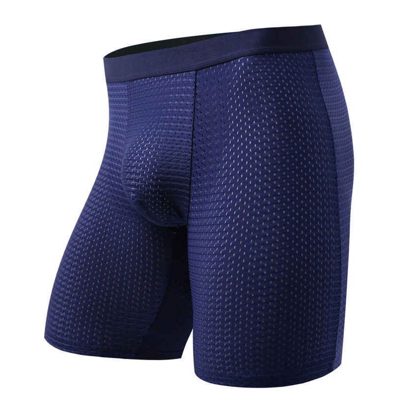 Men's Boxers Shorts Ice Silk M - Long Leg Trunk Men ulasan dan harga