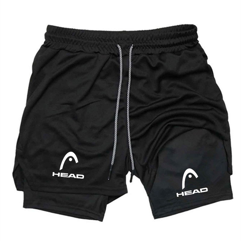 Cross Print 2 in 1 Workout Run - Compression Shorts Athletes ulasan dan harga