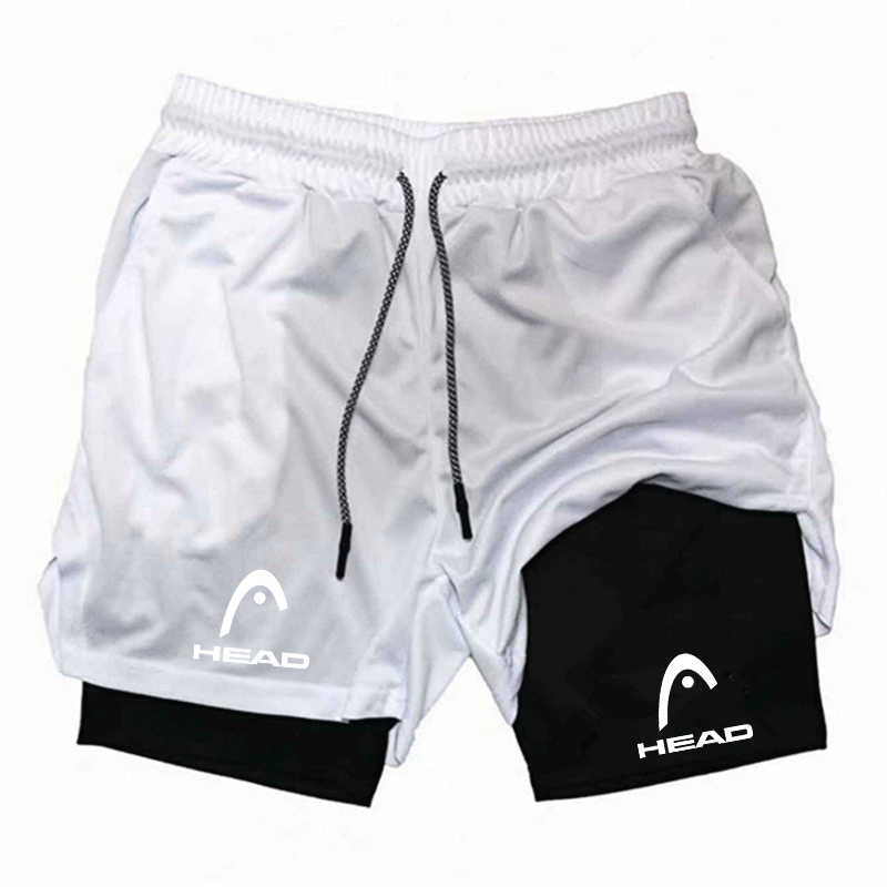 Cross Print 2 in 1 Workout Run - Compression Shorts Athletes ulasan dan harga