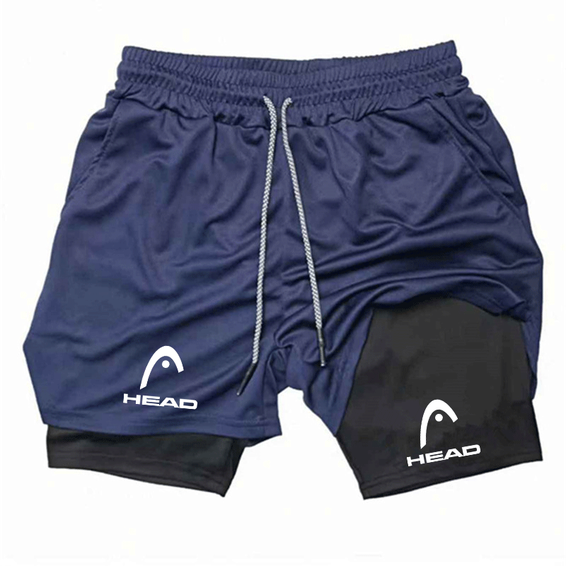 Cross Print 2 in 1 Workout Run - Compression Shorts Athletes ulasan dan harga
