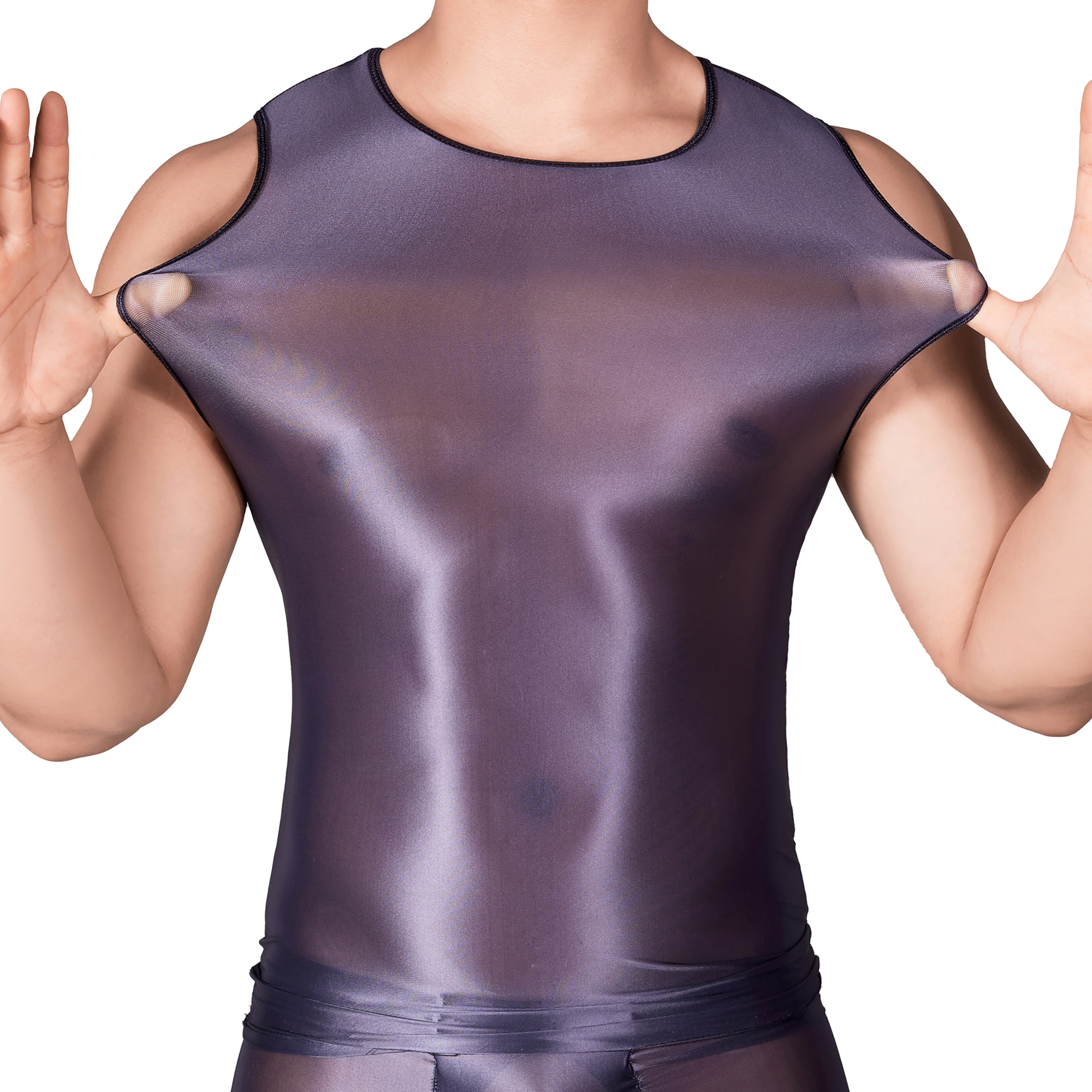 Solid Color Men's Slim Smooth  - Sleeveless Undershirt ulasan dan harga