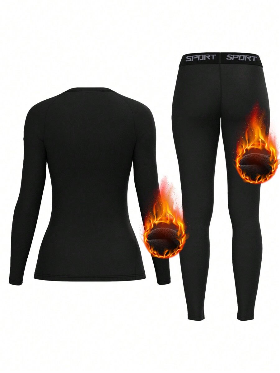 Women Fleece Thermal Underwear - Base Layer Top ulasan dan harga