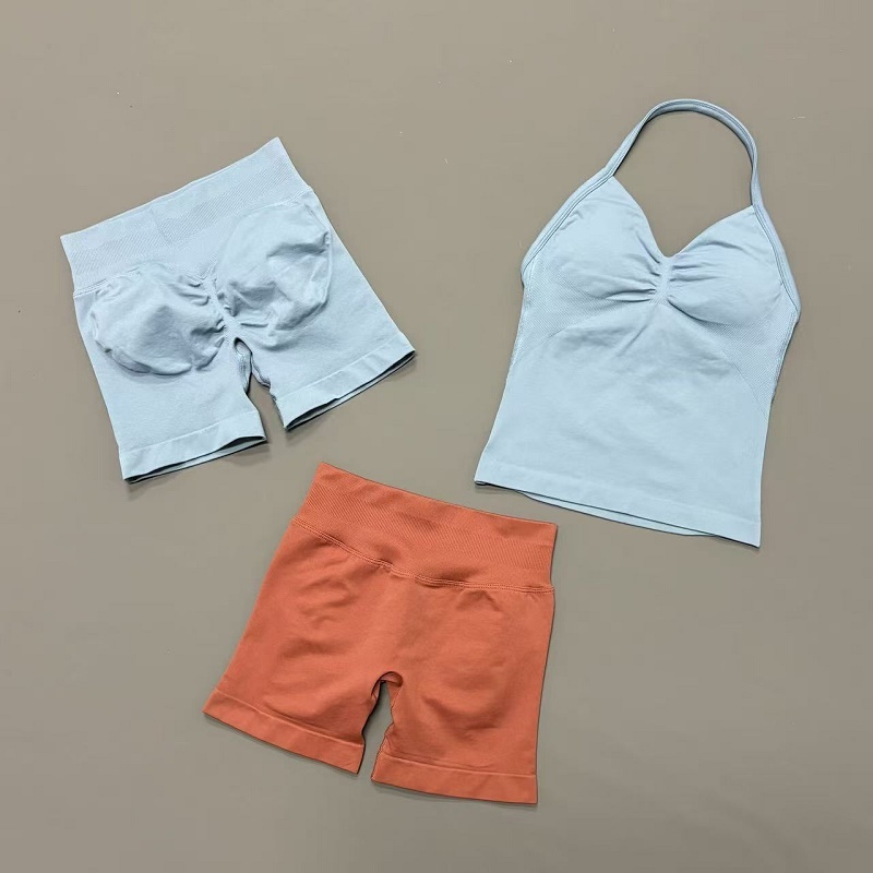 2Pcs Women Workout Set Seamles - Suspender Tank Top ulasan dan harga