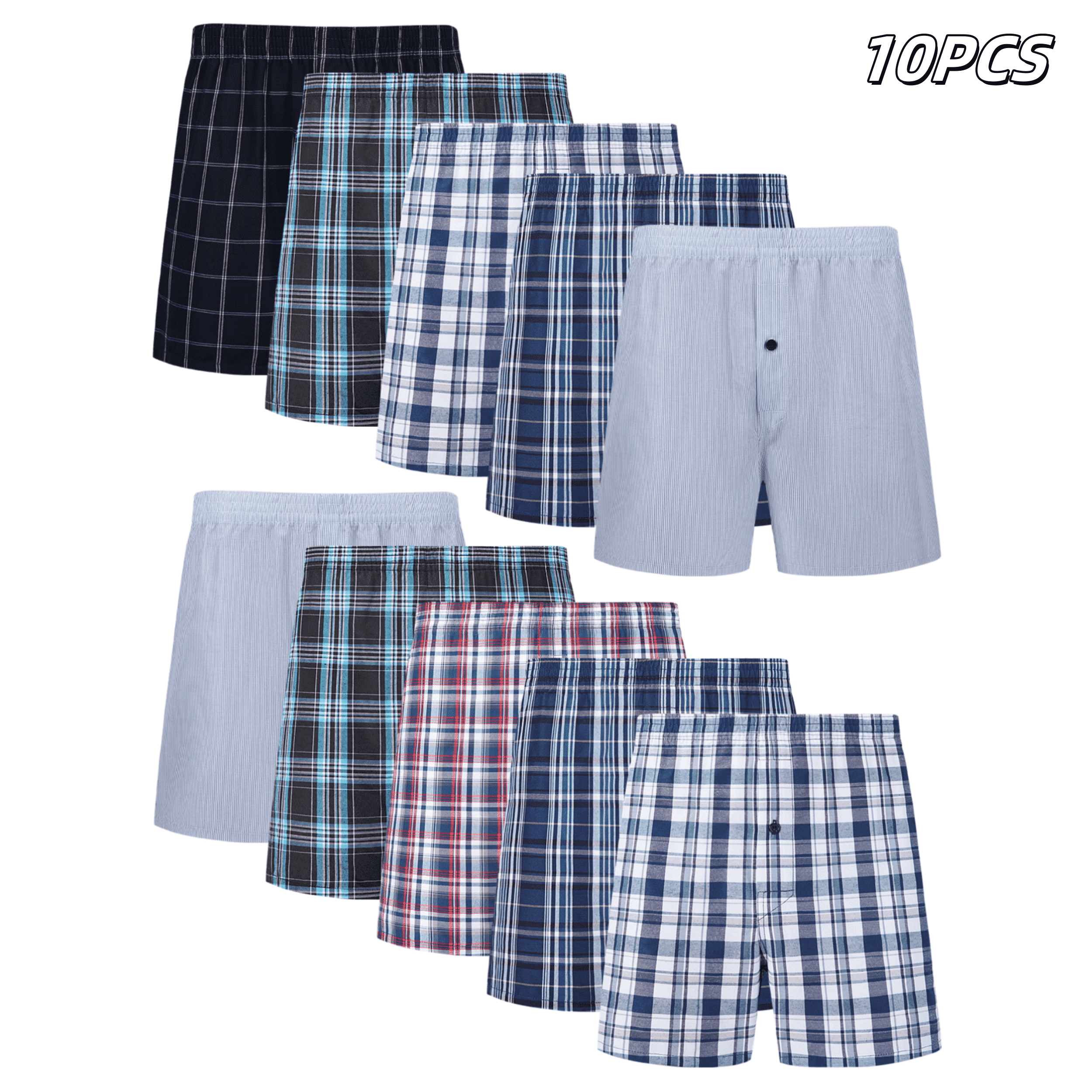 10pcs Men's Underwear Spring/S - Boxer Brief Pack Cotton ulasan dan harga