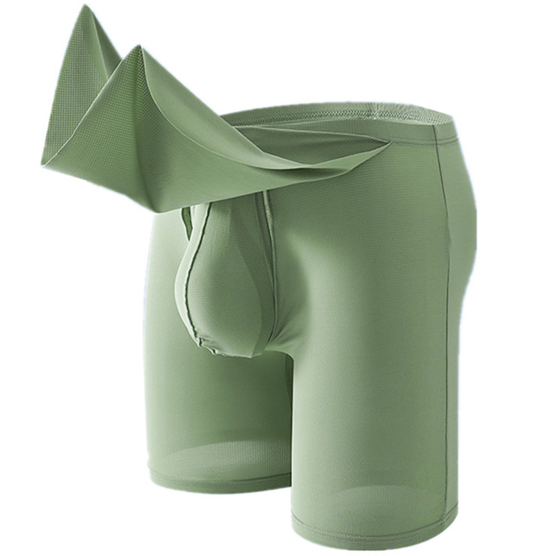 Men Underwear Cueca Solid Ice  - Long Leg Trunk Men ulasan dan harga