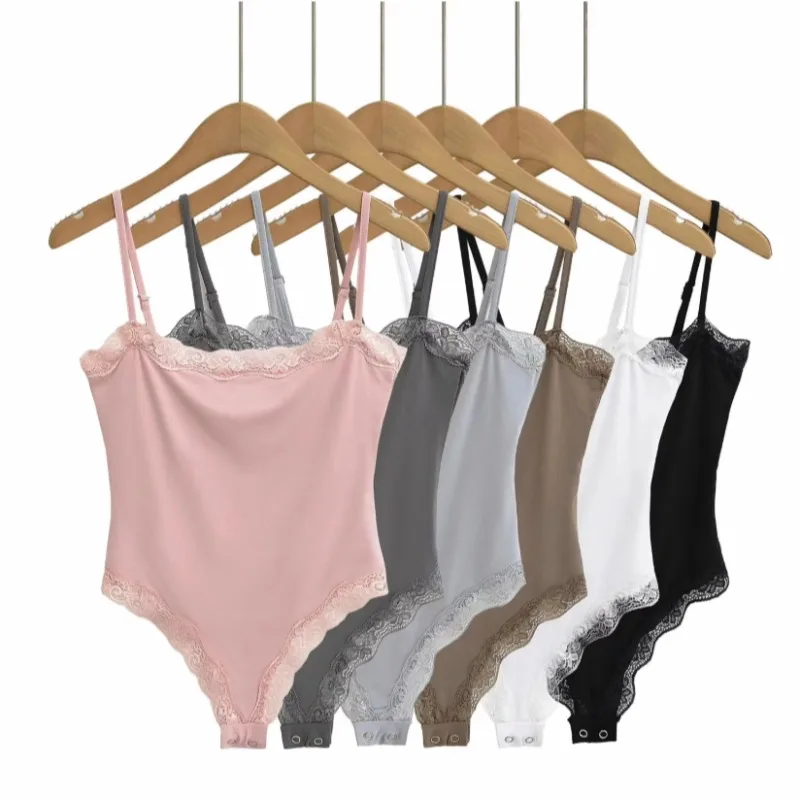 Women's Square Neck Lace Bodys - Suspender Tank Top ulasan dan harga