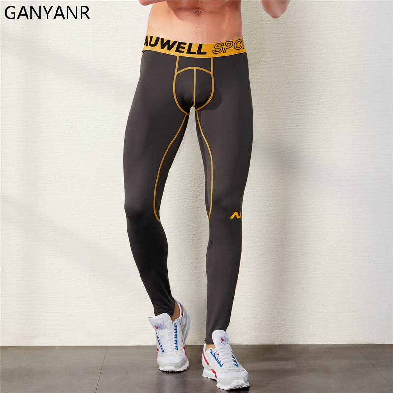 GANYANR Running Tights Men Spo - Compression Long Pant ulasan dan harga