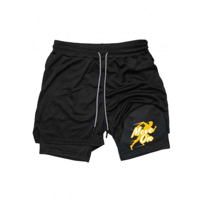Summer Breathable Two-in-one D - Compression Shorts Athletes ulasan dan harga